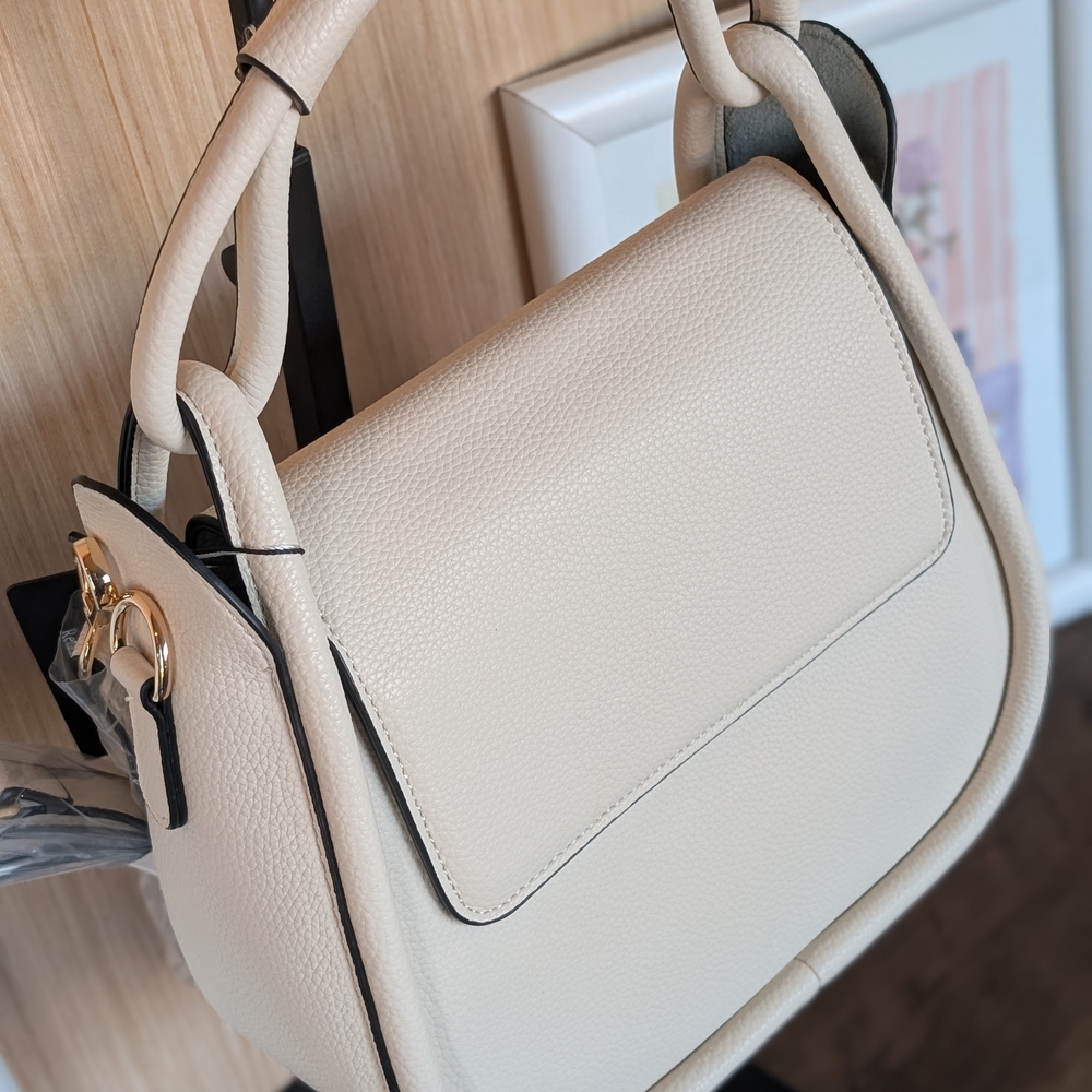 Biege  Cadence Women's Vegan Leather Crossbody Bag